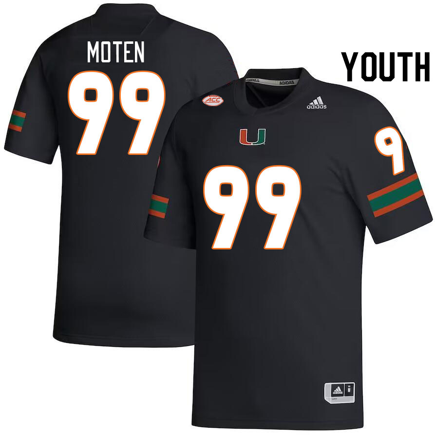 Youth #99 Ahmad Moten Miami Hurricanes College Football Jerseys Stitched-Black